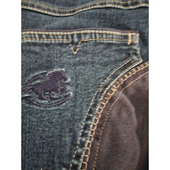 Piper by Smartpak Girls 22R Blue Denim Equestrian Riding Jeans Breeches Pants - Picture 8 of 15